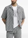 Balr. Geometric-pattern Shirt In Gray