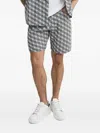 Balr. Hexagon-pattern Shorts In Gray
