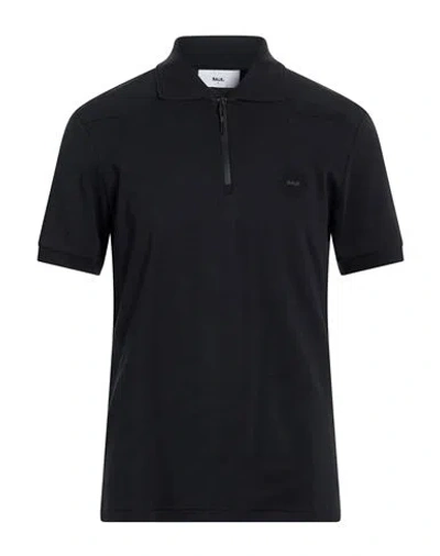Balr. Man Polo Shirt Black Size Xl Cotton, Polyamide, Elastane
