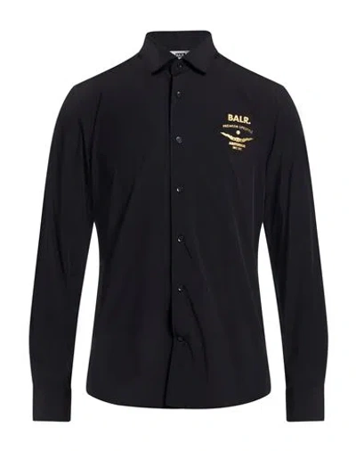Balr. Man Shirt Black Size S Nylon, Elastane In Multi
