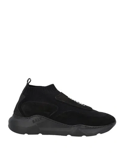 Balr. Man Sneakers Black Size 13 Textile Fibers, Soft Leather