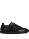 Balr. Q-series Classic Cup Leather Mesh Sneakers In Black