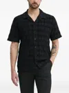 Balr. Textured Geometric Shirt In Black
