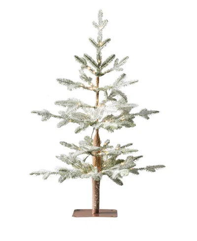 Balsam Hill 3 Ft Frosted Alpine Balsam Fir Pre-lit Tabletop Tree In White
