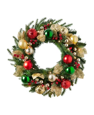Balsam Hill 30" Merry And Bright Christmas Wreath In Multi
