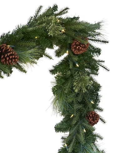 Balsam Hill 9 Ft Mixed Green Pre-lit Garland