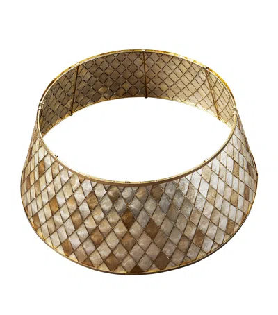 Balsam Hill Capiz Tree Collar In Brown