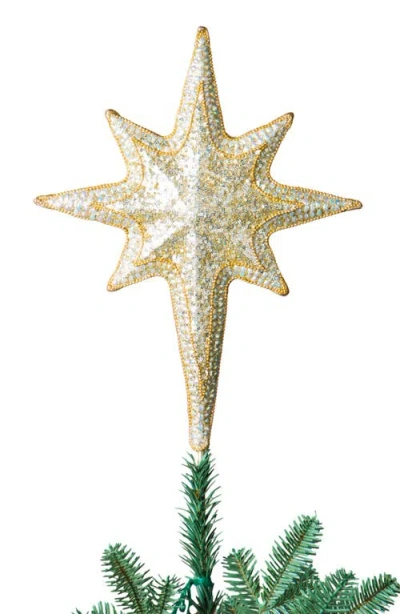 Balsam Hill Gold Bethlehem Star Beaded Tree Topper