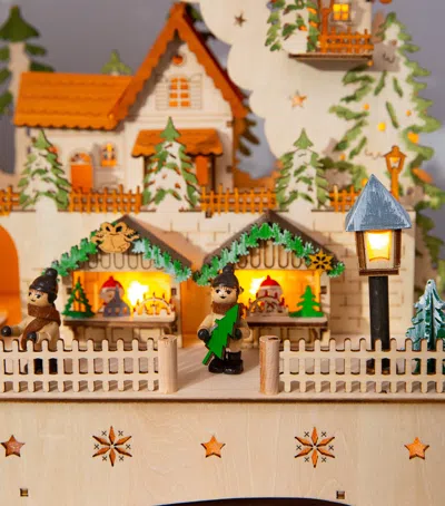 Balsam Hill Lit Wooden Animated Swiss Alps Scene In Multi