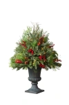Balsam Hill Outdoor Red Berry Pine Potted Arrangement In Green