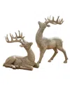 Balsam Hill Parisian Palace Deer, Set Of 2 In Brown
