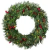 Balsam Hill Winter Evergreen Artificial Led Light Outdoor Wreath In Green
