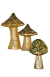 Balsam Hill Woodland Glass Mushroom Set In Gold