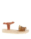 Baltarini Woman Espadrilles Gold Size 8 Leather