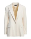 Balti _ Woman Blazer Cream Size M Polyester, Elastane In White