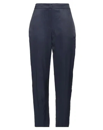 Balti _ Woman Pants Midnight Blue Size L Viscose, Linen