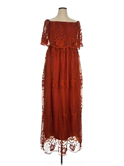 Pre-owned Baltic Born Casual Dress In Burgundy