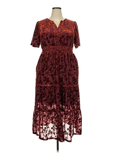Pre-owned Baltic Born Casual Dress In Burgundy