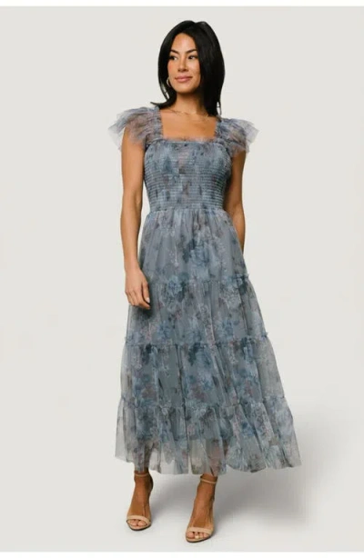 Baltic Born Clementine Tulle Midi Dress In Blue