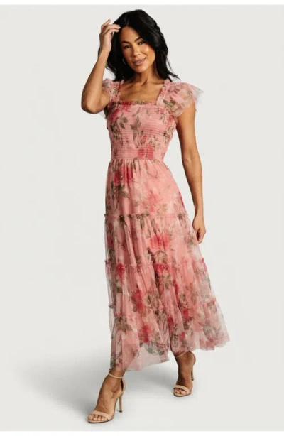 Baltic Born Clementine Tulle Midi Dress In Pink