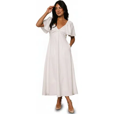 Baltic Born Indie Back Tie Dress In White