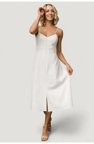 Baltic Born Laya Button Front Dress In White