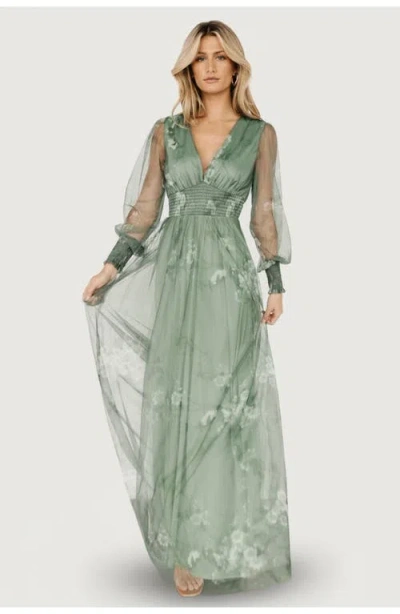 Baltic Born Layla Tulle Maxi Dress In Green