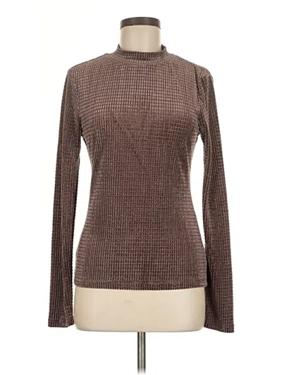 Pre-owned Baltic Born Long Sleeve Top Brown Turtleneck Tops