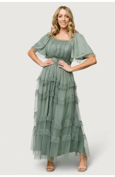 Baltic Born Magdalena Tulle Maxi Dress In Green
