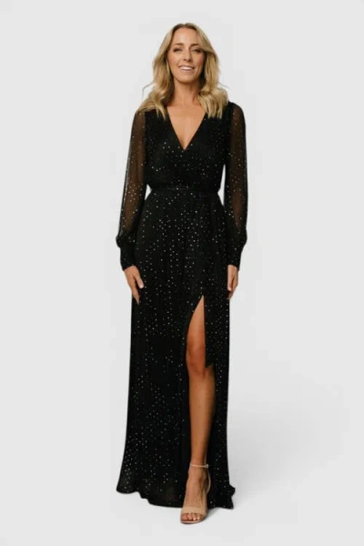 Baltic Børn Abigail Sparkle Gown In Black