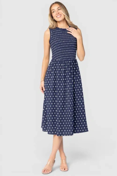 Baltic Børn Alex Smocked Midi Dress In Blue