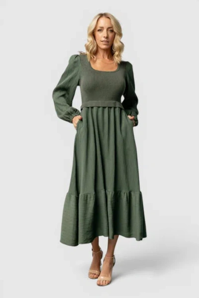 Baltic Børn Alva Sweater Dress In Green