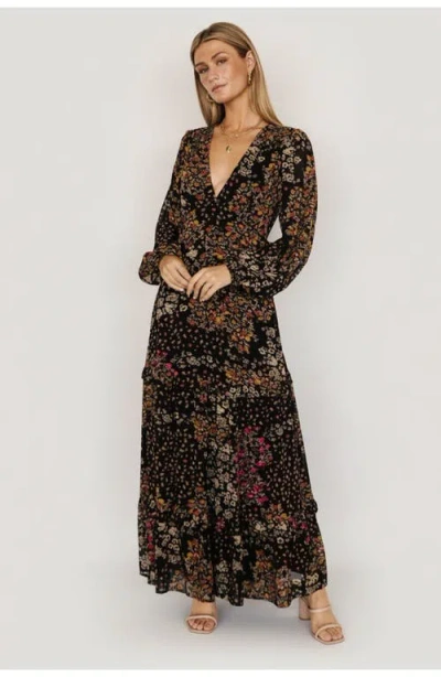 Baltic Børn Bowman Deep V Maxi Dress In Multi