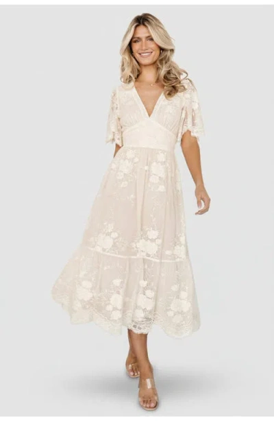 Baltic Børn Clarisa Lace Midi Dress In White