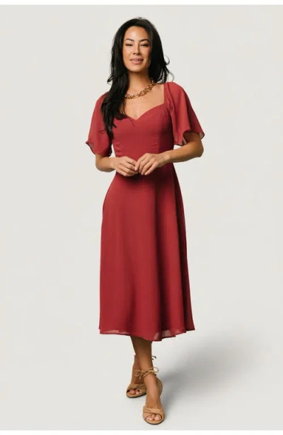 Baltic Børn Colette Sweetheart Midi Dress In Brown