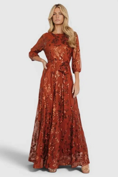 Baltic Børn Destiny Sequin Maxi Dress In Brown