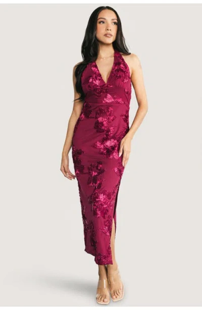 Baltic Børn Lacey Halter Midi Dress In Multi