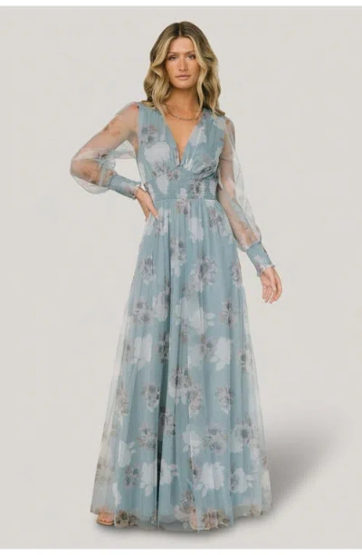 Baltic Børn Layla Tulle Maxi Dress In Blue