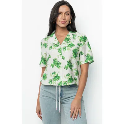 Baltic Børn Mar Button Up Top In Green