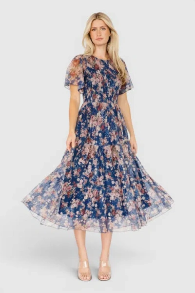 Baltic Børn Mara Embroidered Tulle Dress In Multi
