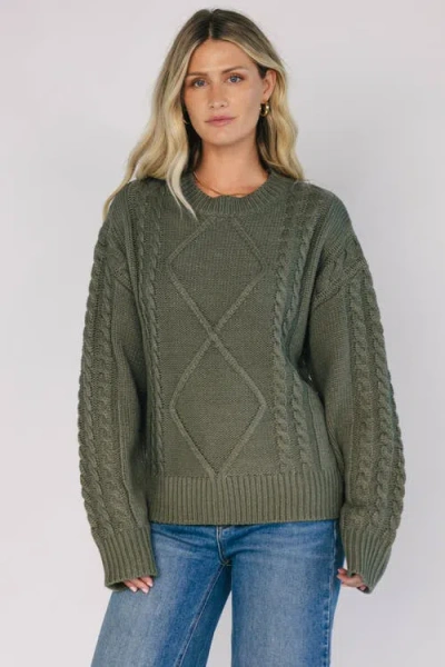 Baltic Børn Mona Knit Sweater In Olive