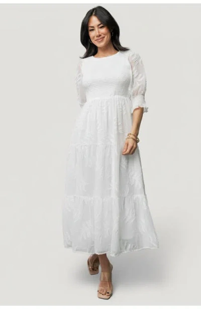 Baltic Børn Nellie Smocked Midi Dress In White