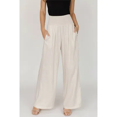 Baltic Børn Parvati Smocked Waist Pants In Brown