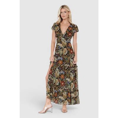 Baltic Børn Riverwood Deep V Maxi Dress In Brown