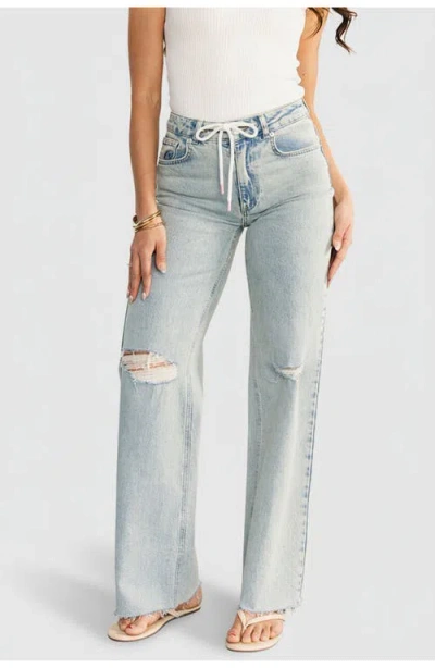 Baltic Børn Ronda Mid Rise Ripped Jeans In Blue