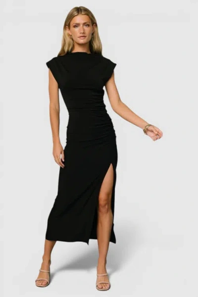 Baltic Børn Sasha Ruched Maxi Dress In Black