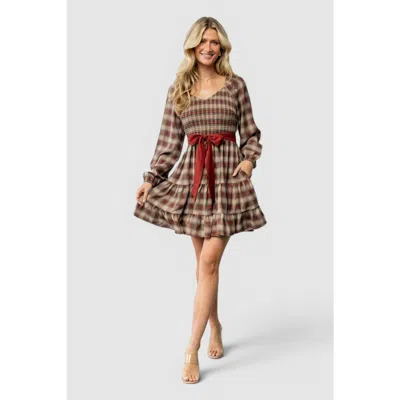 Baltic Børn Stina Short Dress In Rust/multi Color