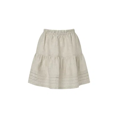 Balushka Women's Neutrals / Grey Yarina Mini Skirt In Dove Gray