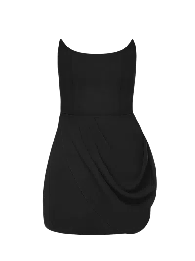 Balykina Anastasia Matt Silk Dress Black