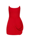 BALYKINA ANASTASIA MATT SILK DRESS RED